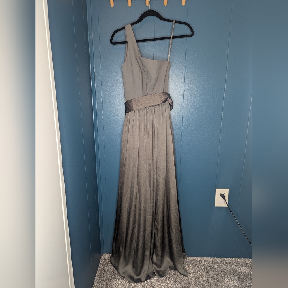 Elegant Grey One-Shoulder Dress